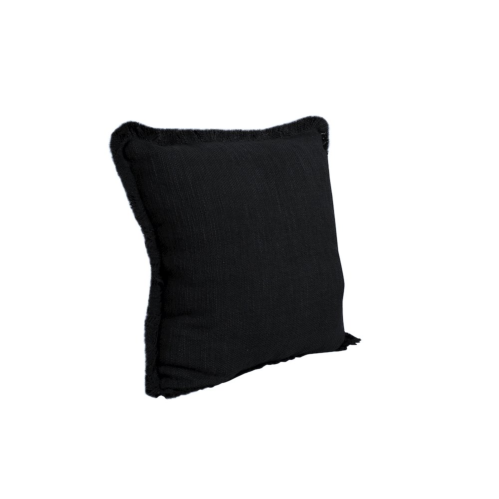 Aspen Cotton Pillow Set of 2 in Black, 20" x 20". Picture 4