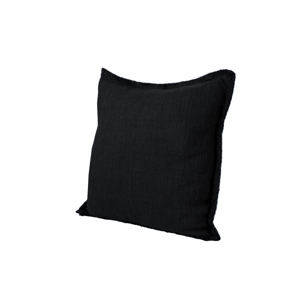 Aspen Cotton Pillow Set of 2 in Black, 20" x 20". Picture 5
