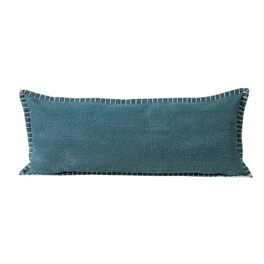 Vital Cotton Poly Filled Pillow in Green, 14" x 36". Picture 1