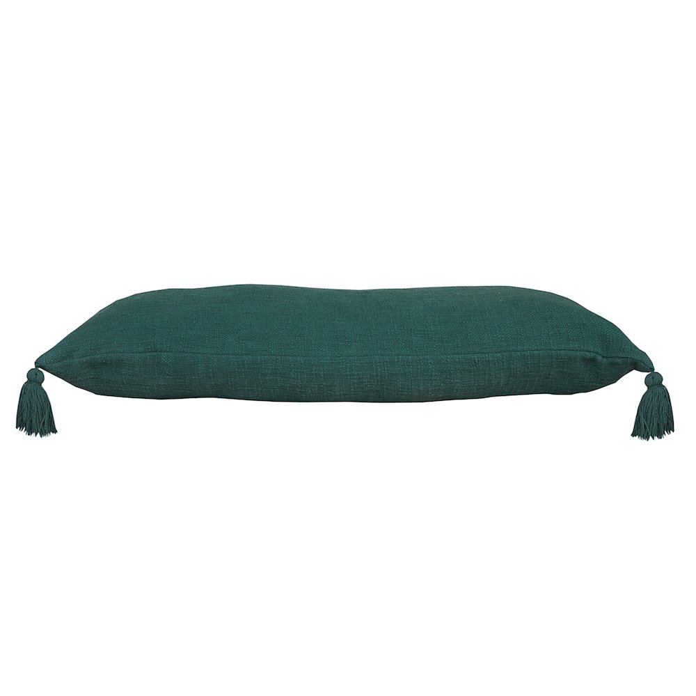 Insignia Cotton Poly Filled Pillow in Green, 14" x 36". Picture 6