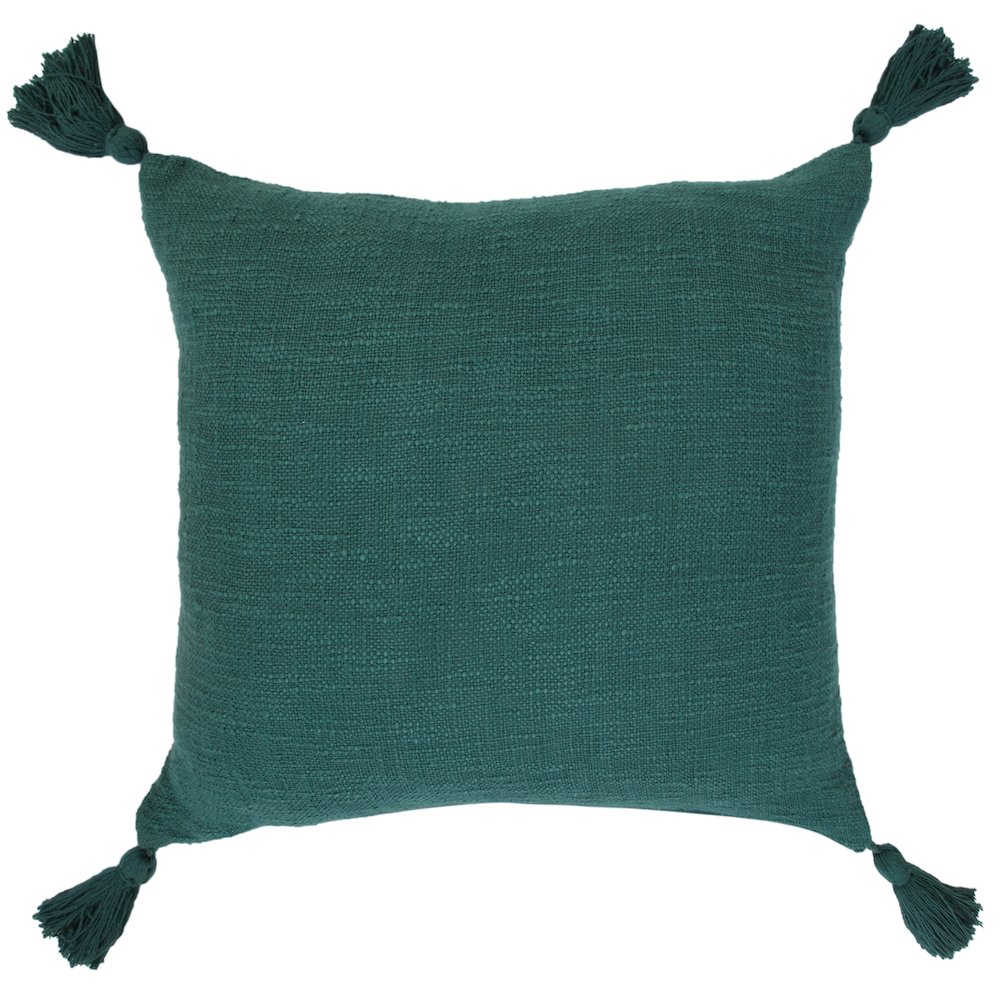 Insignia Cotton Poly Filled Pillow in Green, 20" x 20". Picture 7