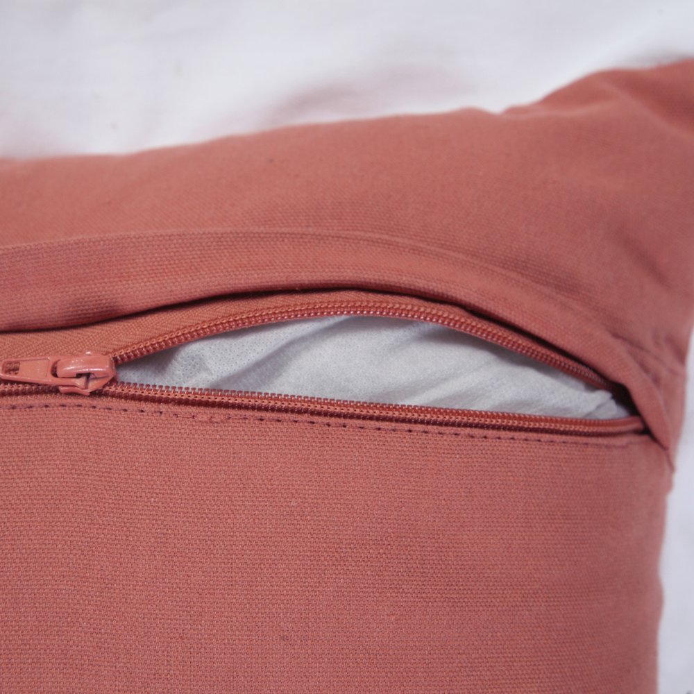 Empire Cotton Poly Filled Pillow in Pink/White, 20" x 20". Picture 3