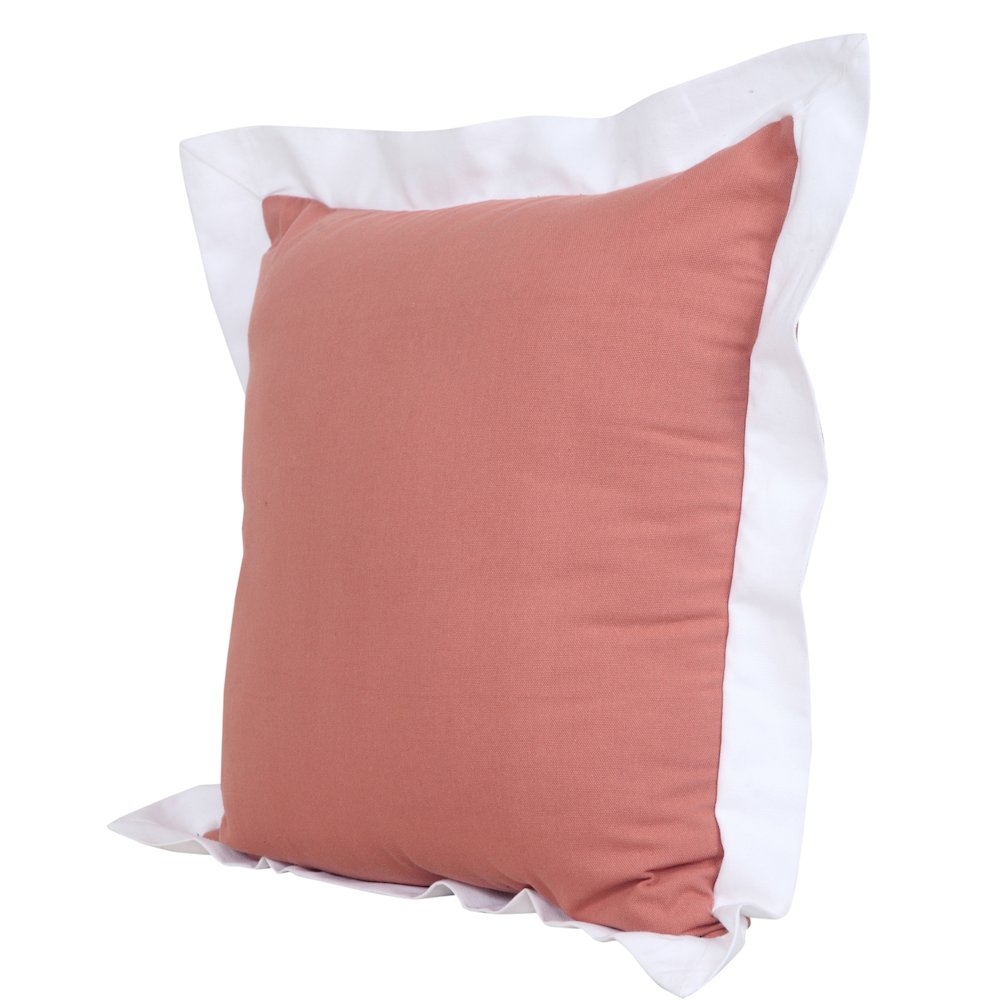 Empire Cotton Poly Filled Pillow in Pink/White, 20" x 20". Picture 5