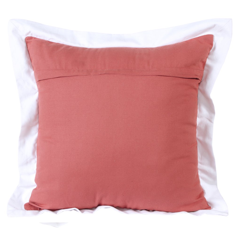Empire Cotton Poly Filled Pillow in Pink/White, 20" x 20". Picture 7