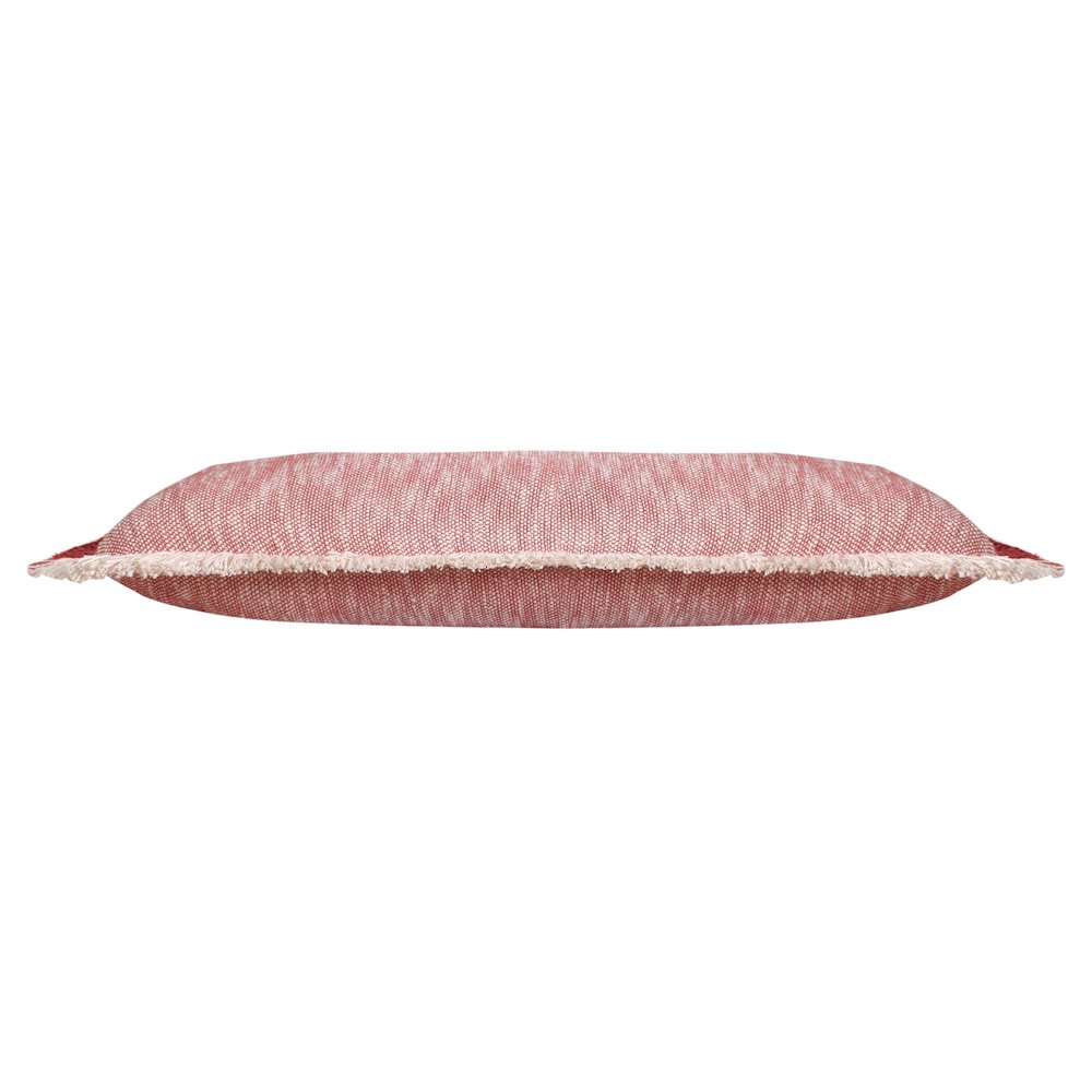 Aspen Cotton Poly Filled Pillow in Red/White, 14" x 36". Picture 6
