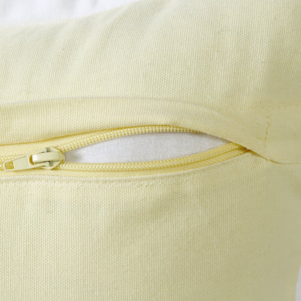 Empire Cotton Poly Filled Pillow in Yellow/White, 14" x 36". Picture 3