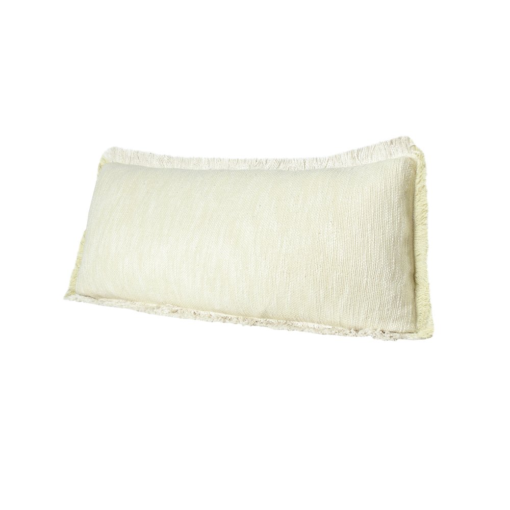 Aspen Cotton Poly Filled Pillow in Yellow/White, 14" x 36". Picture 5