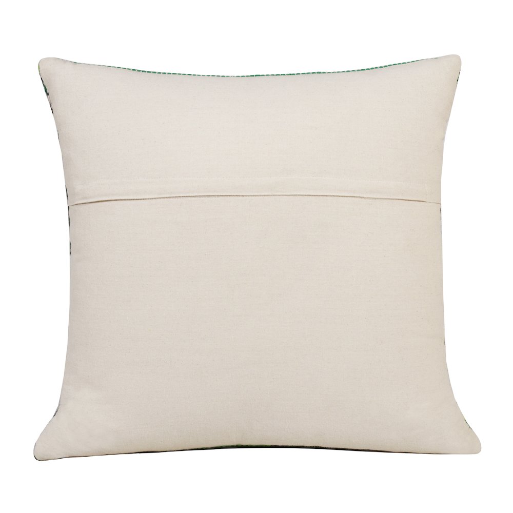 Mindy Cotton Blend Poly Filled Pillow in Green, 20" x 20". Picture 7