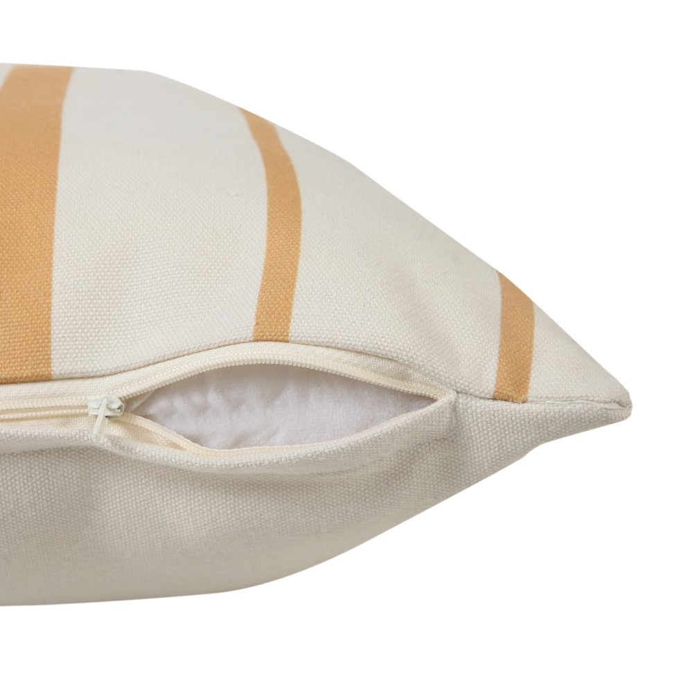 Veranda PET Yarn Poly Filled Pillow in Yellow/White, 20" x 20". Picture 3