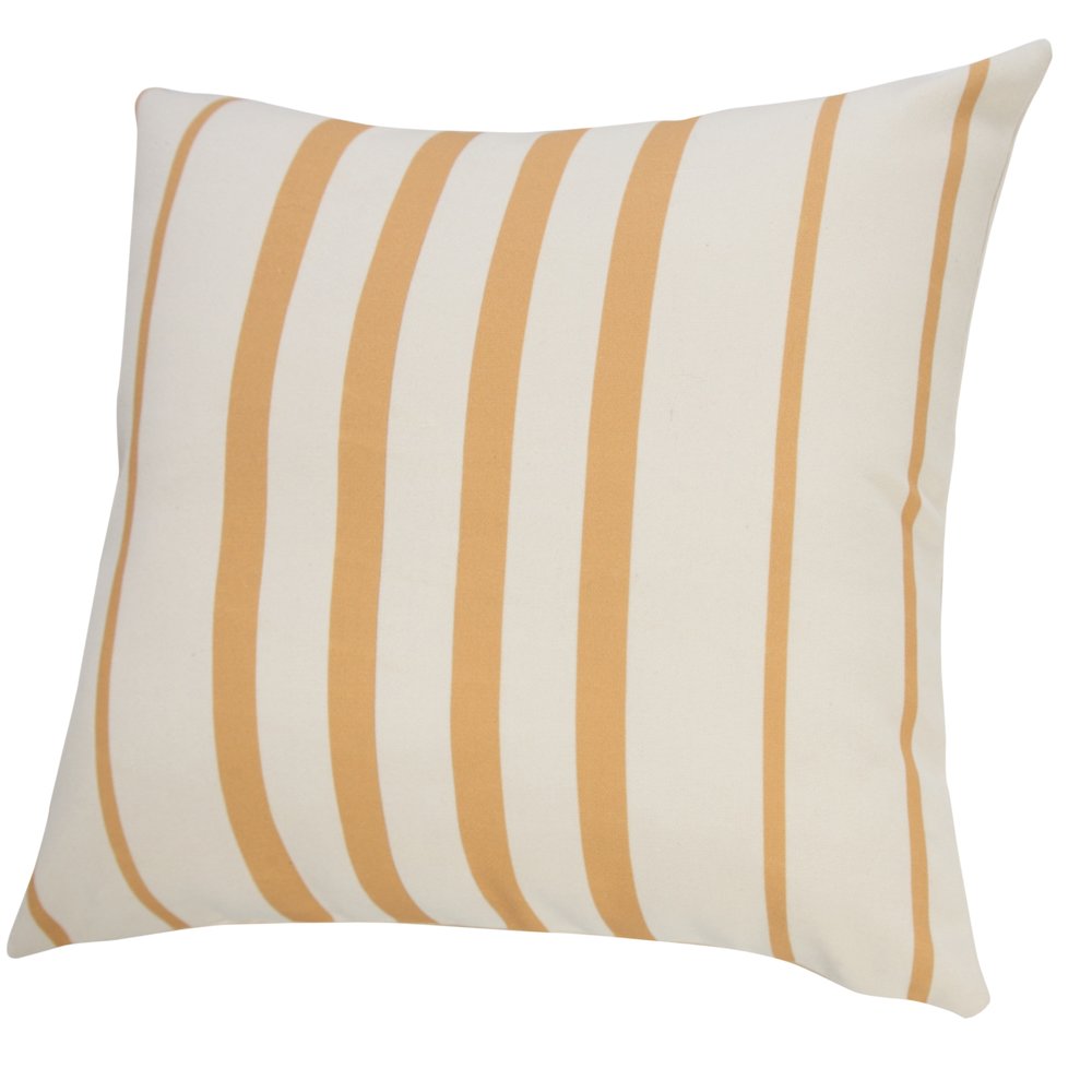 Veranda PET Yarn Poly Filled Pillow in Yellow/White, 20" x 20". Picture 5