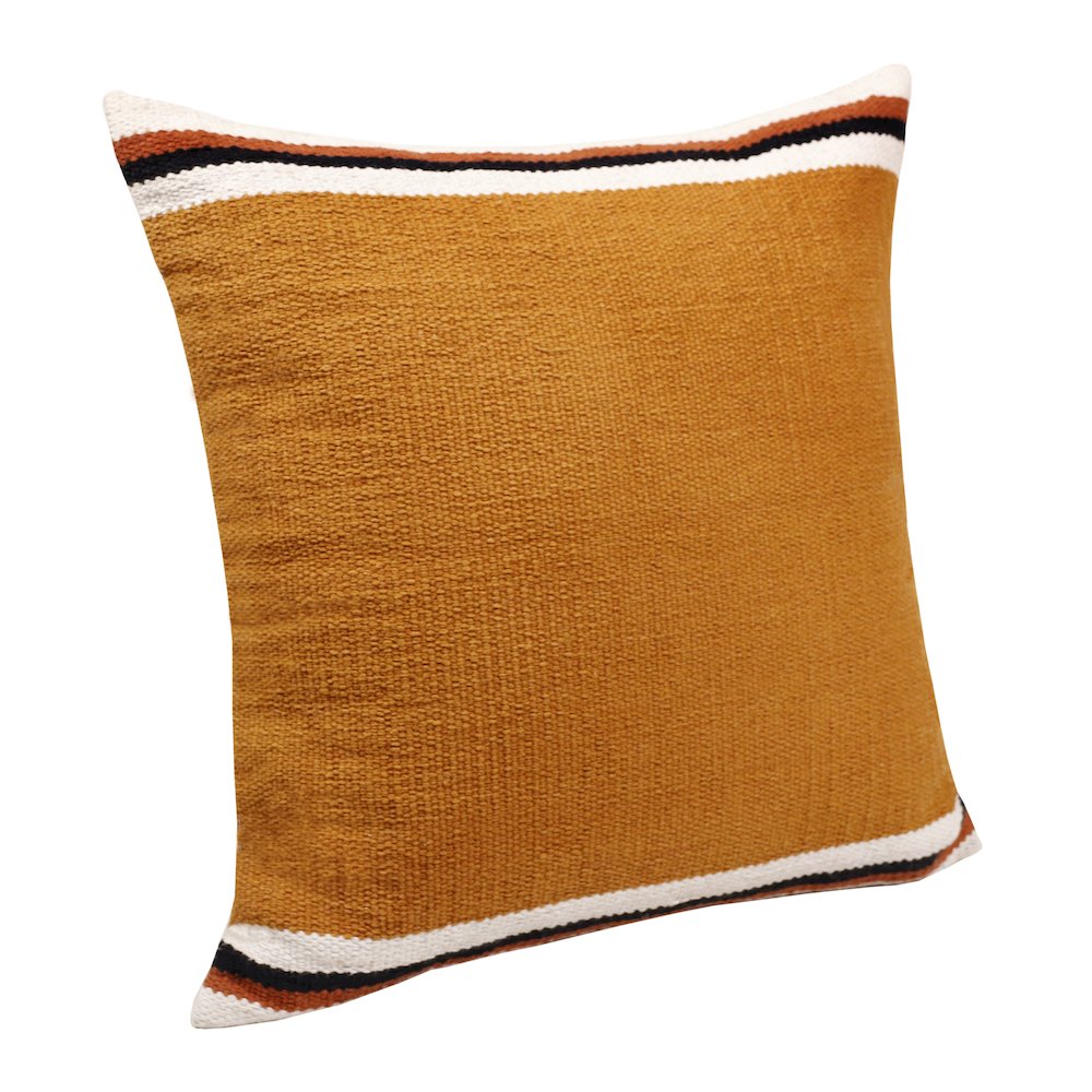 Apollo Cotton Poly Filled Pillow in Orange/White, 20" x 20". Picture 4