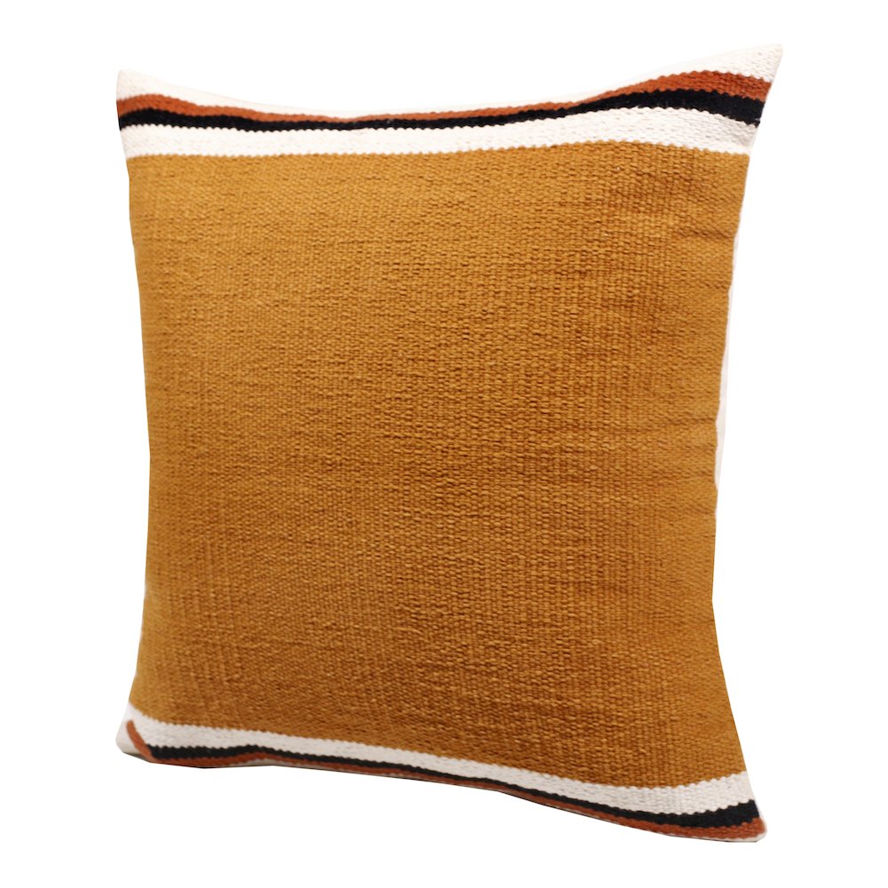 Apollo Cotton Poly Filled Pillow in Orange/White, 20" x 20". Picture 5