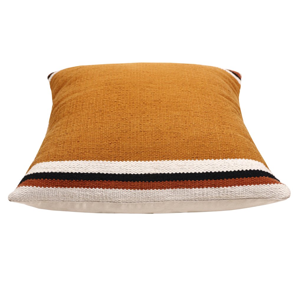Apollo Cotton Poly Filled Pillow in Orange/White, 20" x 20". Picture 6
