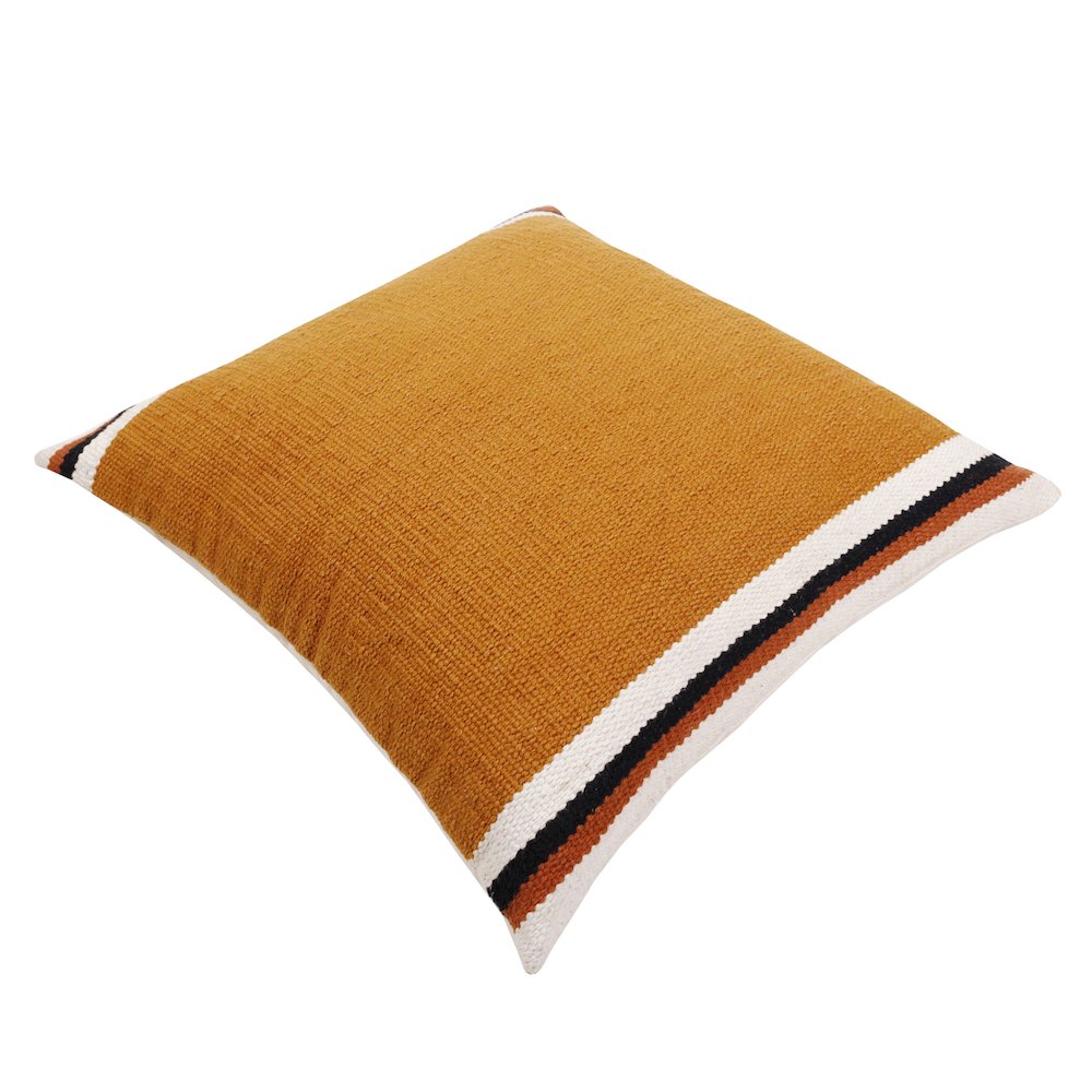 Apollo Cotton Poly Filled Pillow in Orange/White, 20" x 20". Picture 7