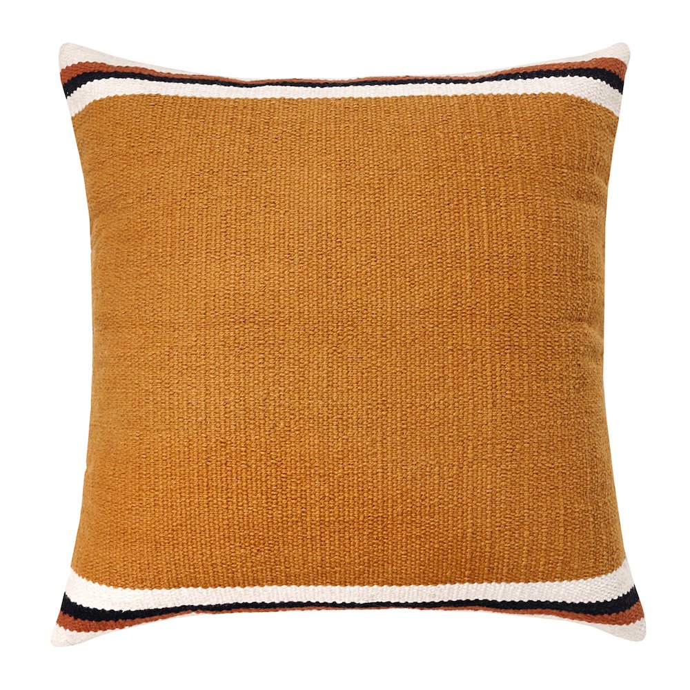 Apollo Cotton Poly Filled Pillow in Orange/White, 20" x 20". Picture 1