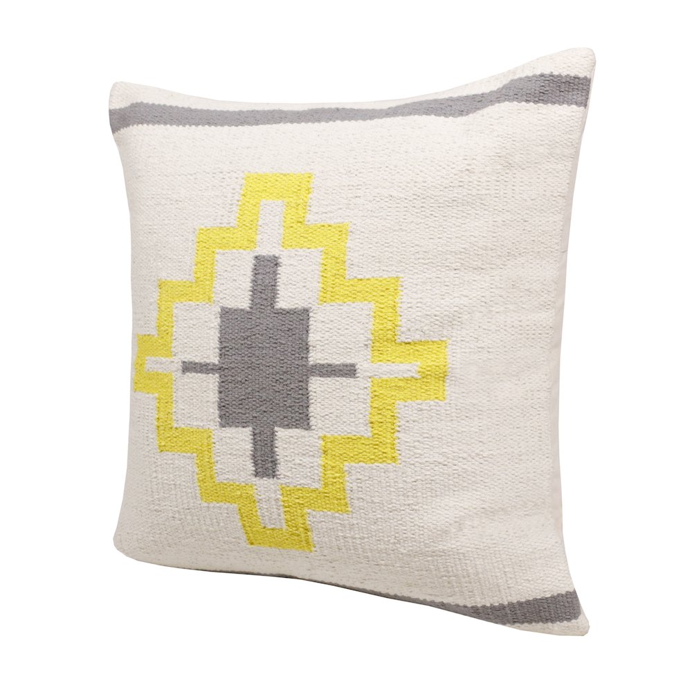 Apollo Cotton Poly Filled Pillow in Gray/White, 20" x 20". Picture 5