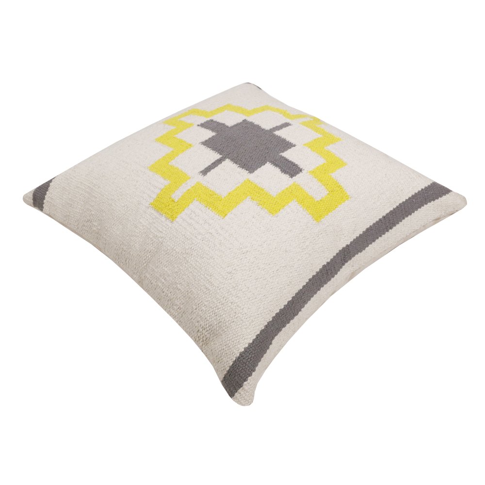 Apollo Cotton Poly Filled Pillow in Gray/White, 20" x 20". Picture 7