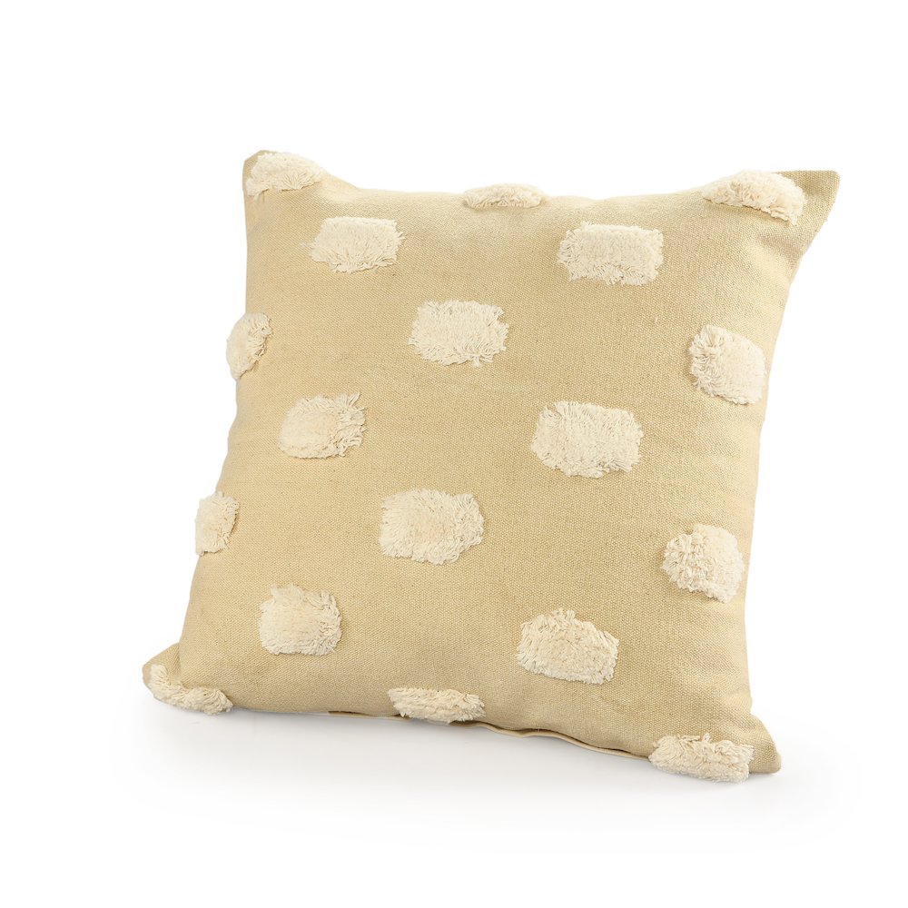 Zeal Cotton Poly Filled Pillow in Cream/White, 20" x 20". Picture 5