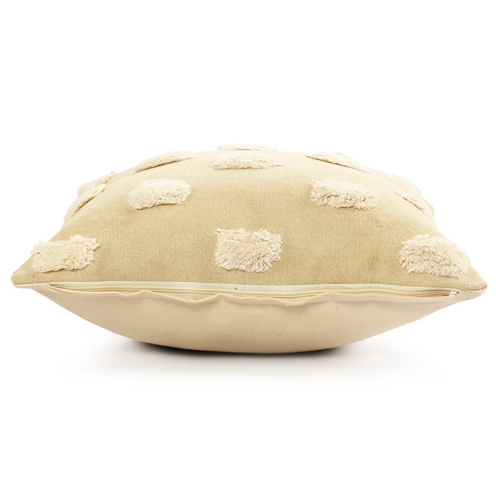 Zeal Cotton Poly Filled Pillow in Cream/White, 20" x 20". Picture 6