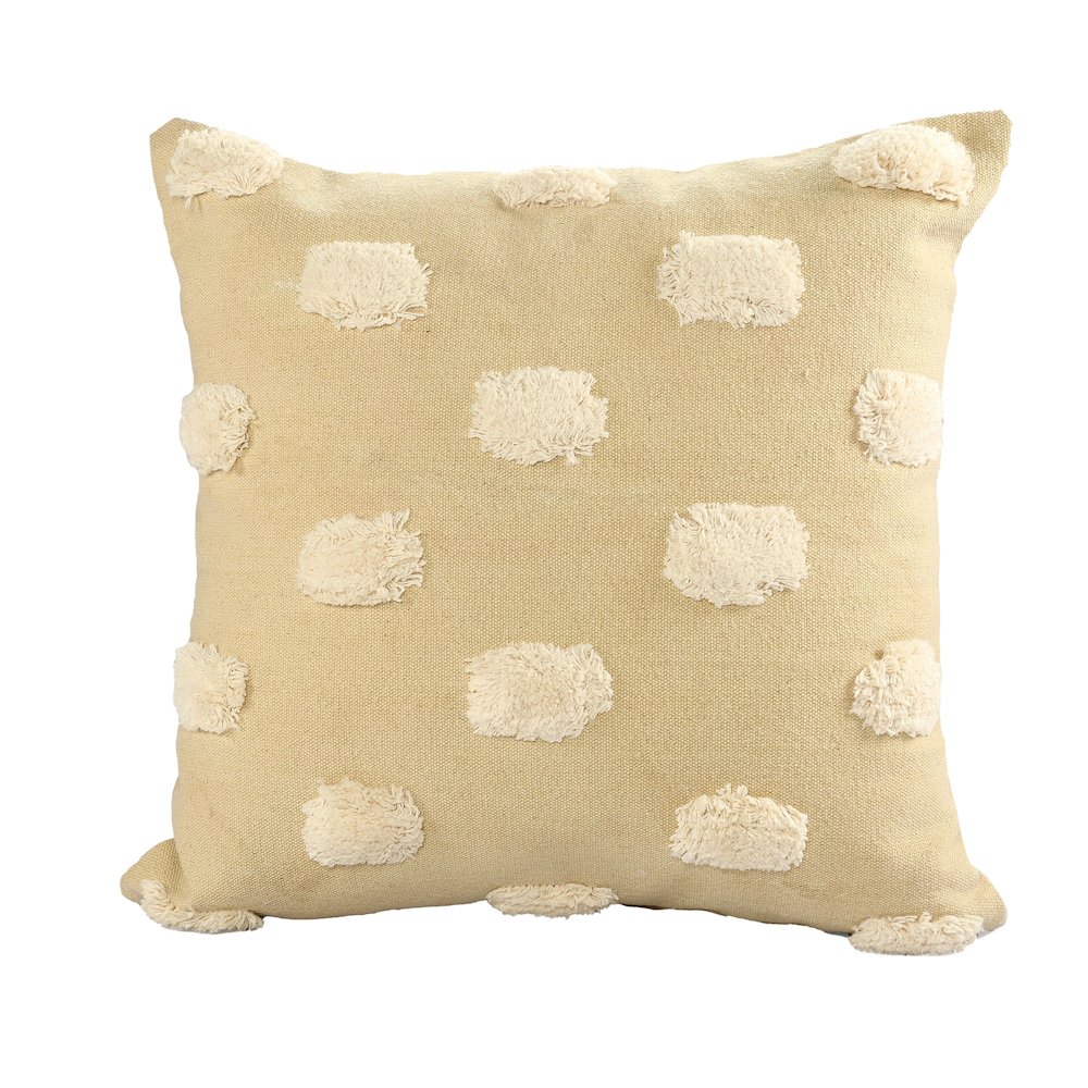 Zeal Cotton Poly Filled Pillow in Cream/White, 20" x 20". Picture 1