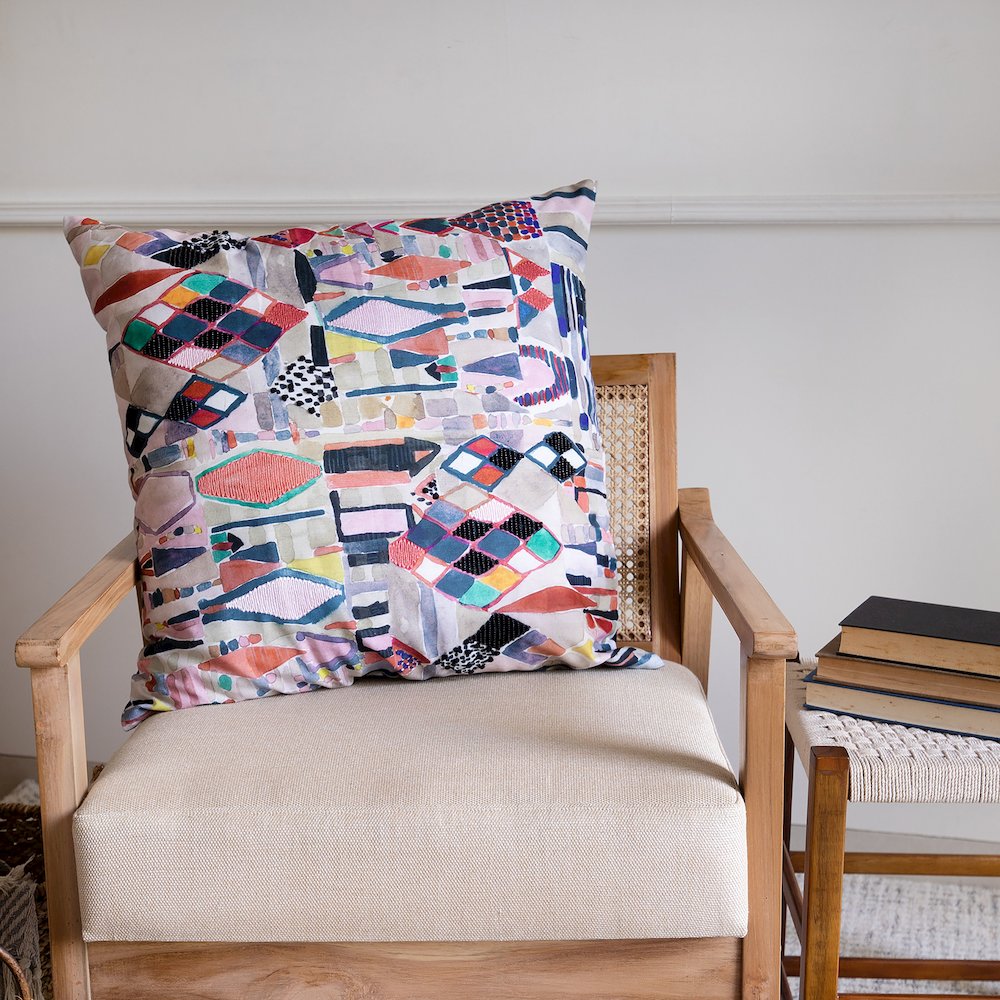 Stacy Garcia Performance Poly Filled Pillow in Multicolored, 24" x 24". Picture 2