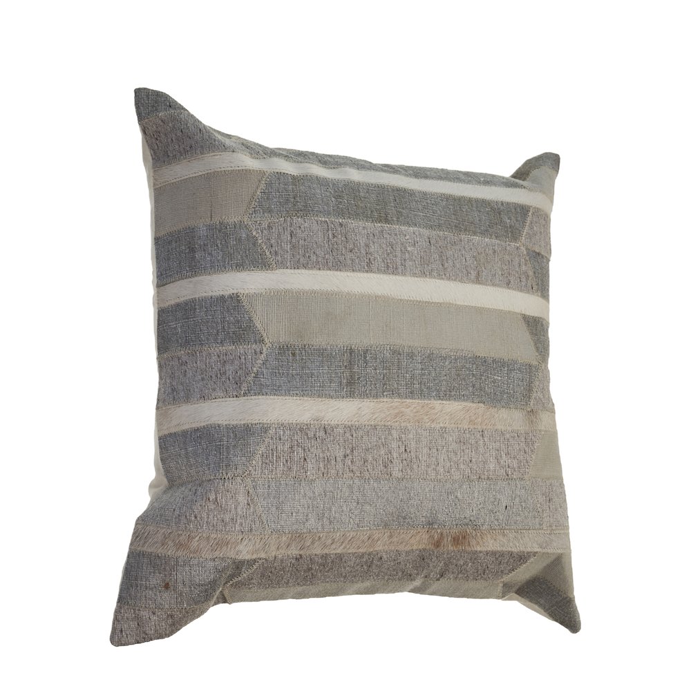 Wayne Wool Blend Poly Filled Pillow in Gray/Tan, 20" x 20". Picture 3