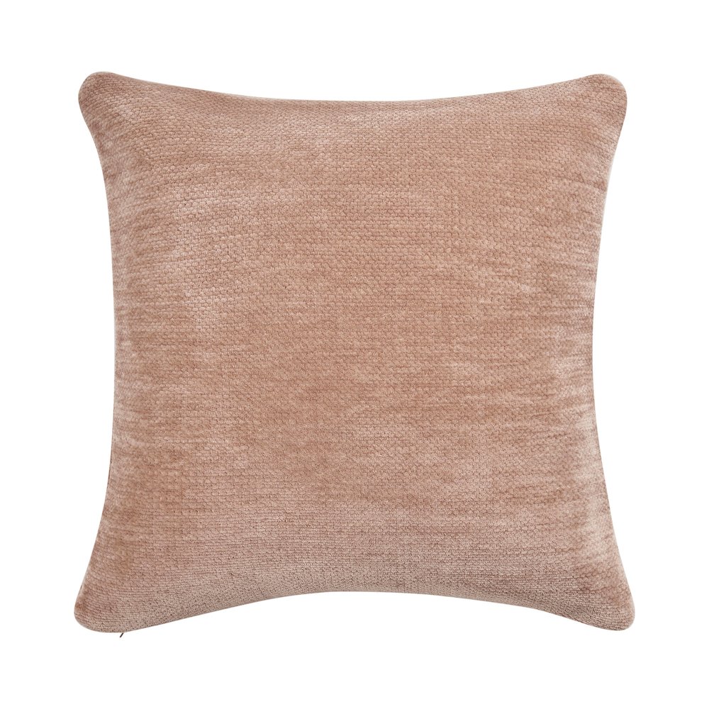 Yakar Chenille Poly Filled Pillow in Beige, 24" x 24". Picture 6