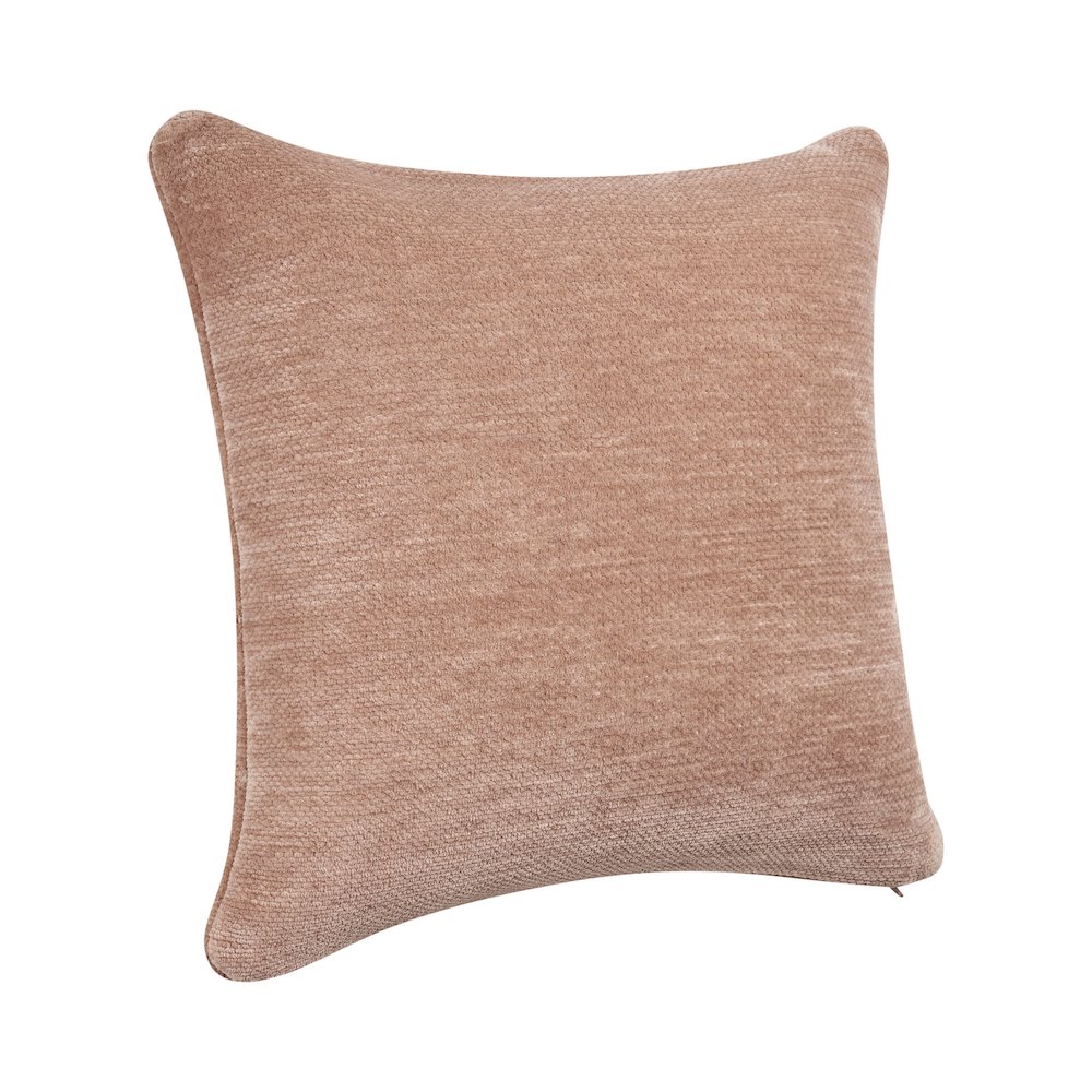 Yakar Chenille Poly Filled Pillow in Beige, 24" x 24". Picture 3