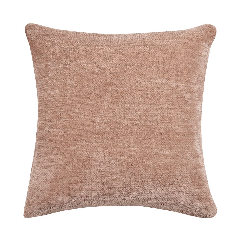 Yakar Chenille Poly Filled Pillow in Beige, 24" x 24". Picture 1