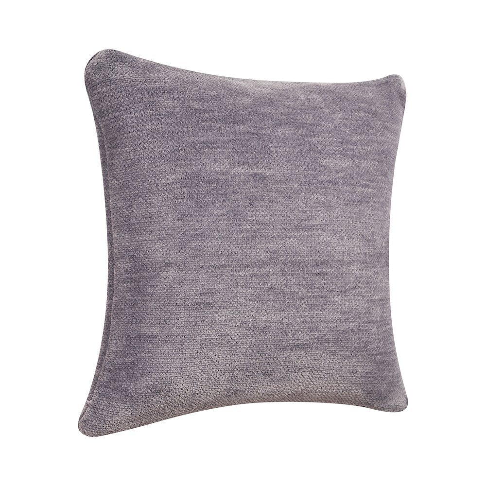 Yakar Chenille Poly Filled Pillow in Gray, 24" x 24". Picture 4