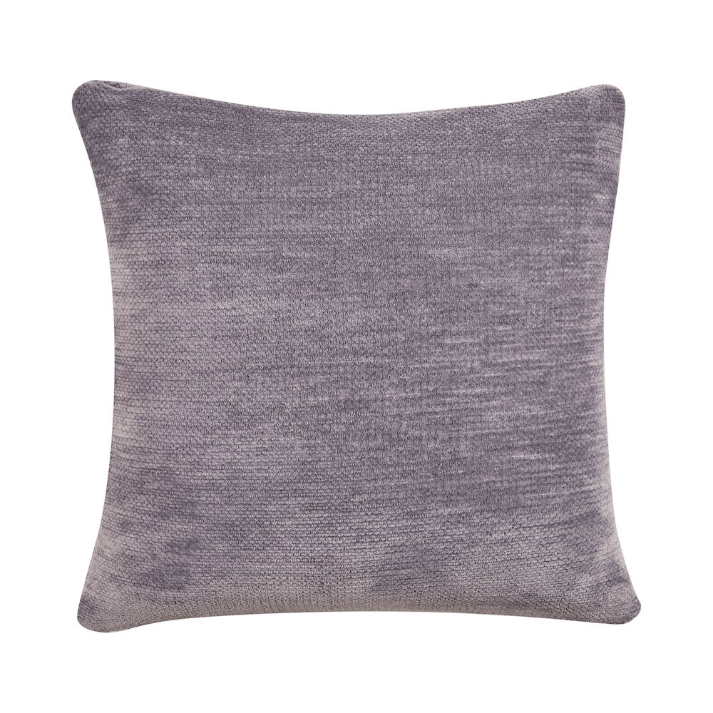 Yakar Chenille Poly Filled Pillow in Gray, 24" x 24". Picture 1