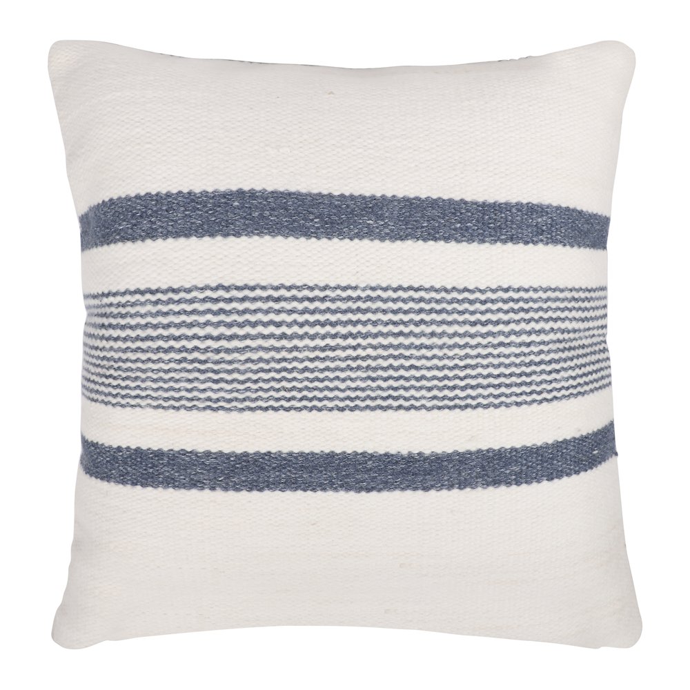 Opee Recycled PET Poly Filled Pillow in Blue/White, 20" x 20". Picture 1