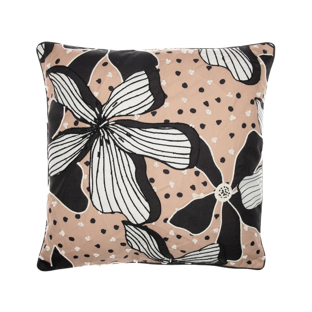 Stacy Garcia  Performance Poly Filled Pillow in Beige/Black, 20" x 20". Picture 1