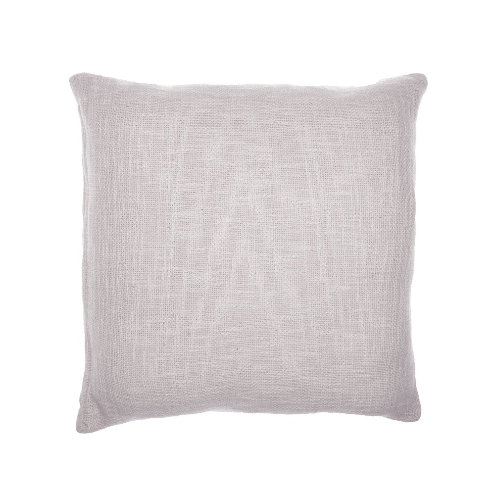 Ivory Contemporary Geometric Hand-Woven Throw Pillow Cover. Picture 6