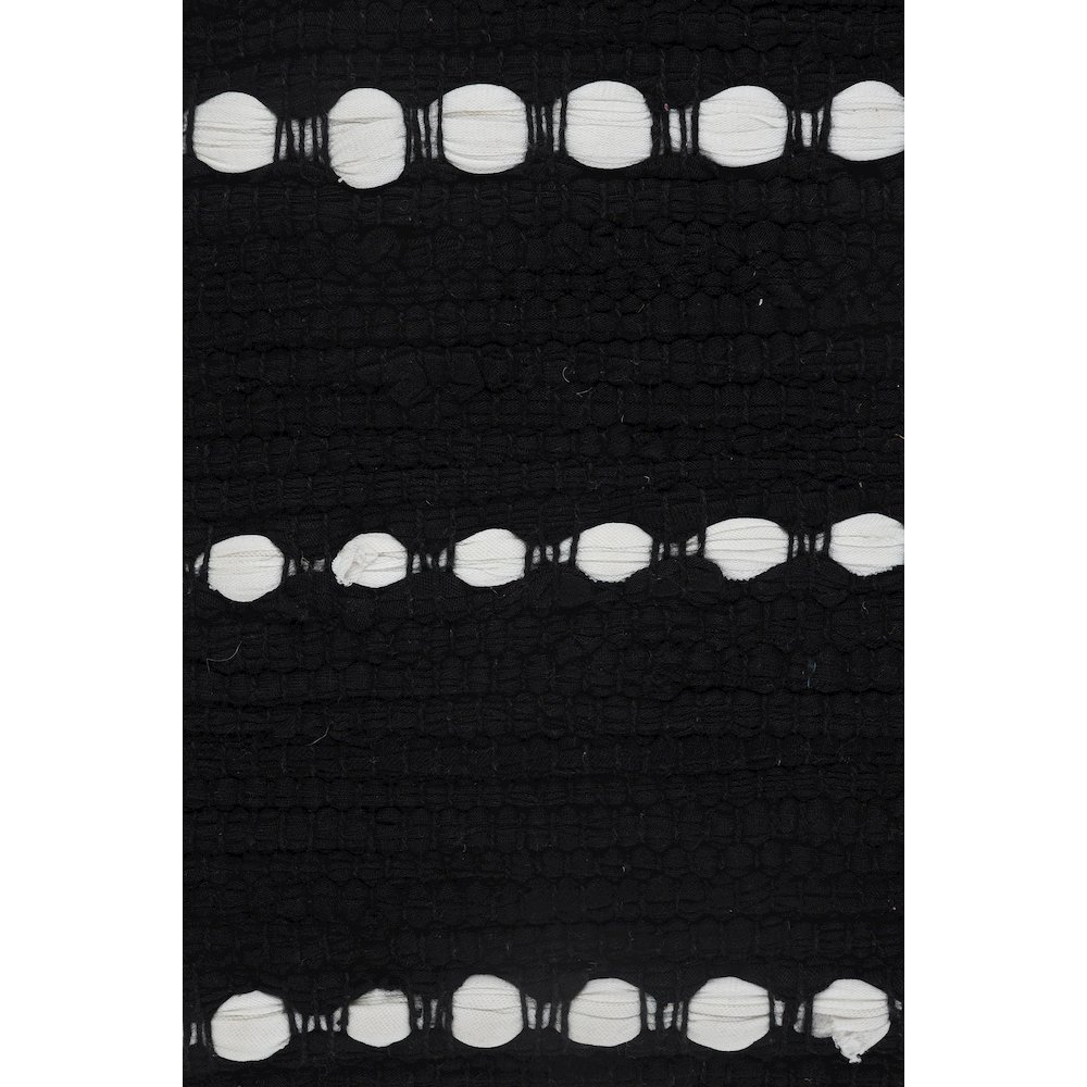 Riley Cotton and Jute Poly Filled Pillow in Black/White, 18" x 18". Picture 2