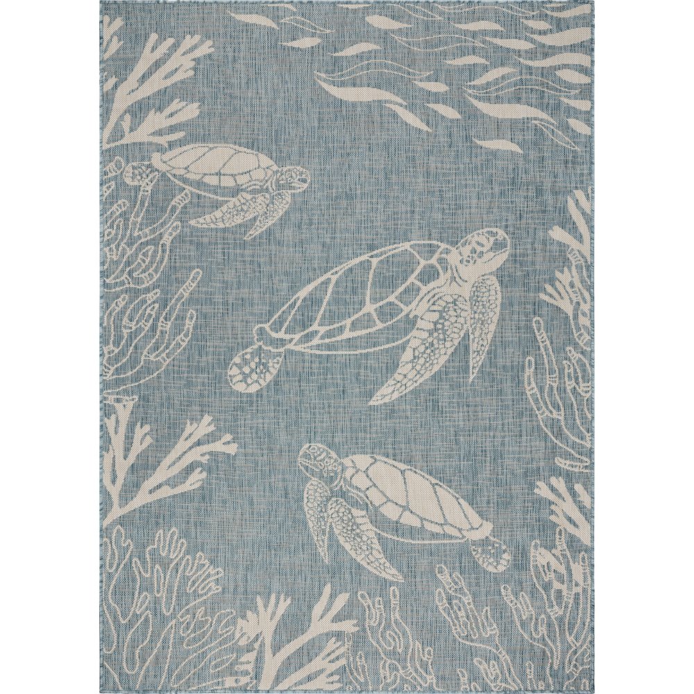 Tropical Turtle Reef Indoor Outdoor Rug. Picture 1