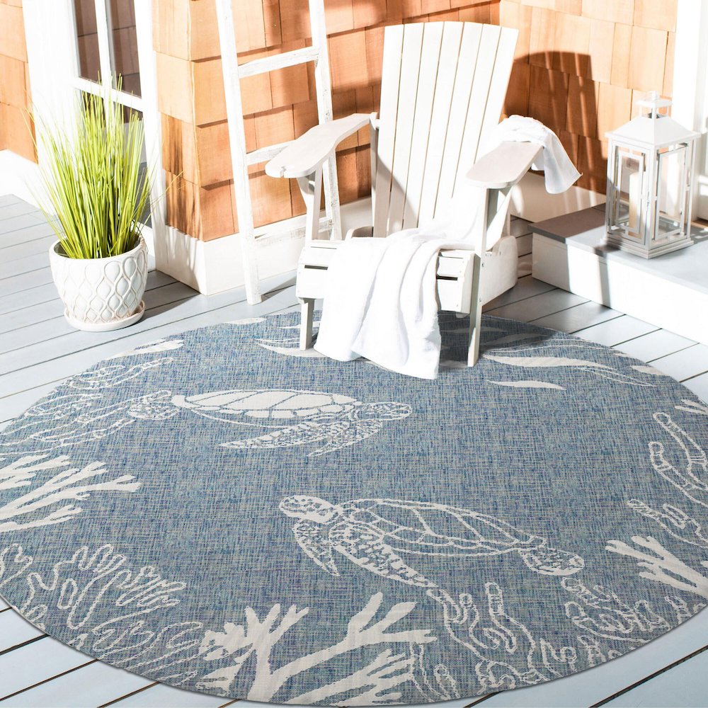 Tropical Turtle Reef Indoor Outdoor Rug. Picture 2