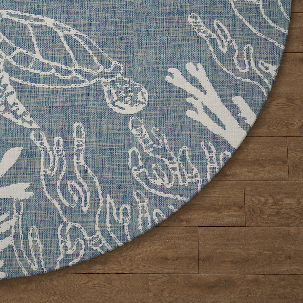 Tropical Turtle Reef Indoor Outdoor Rug. Picture 5