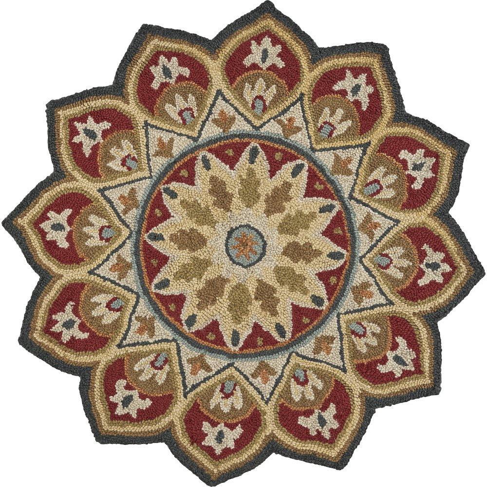 Red Sunflower Area Rug. Picture 1