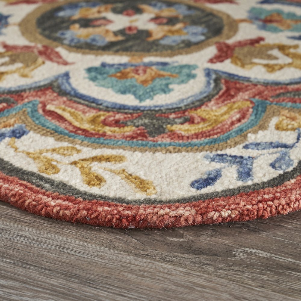 Red Blossoms Area Rug. Picture 2