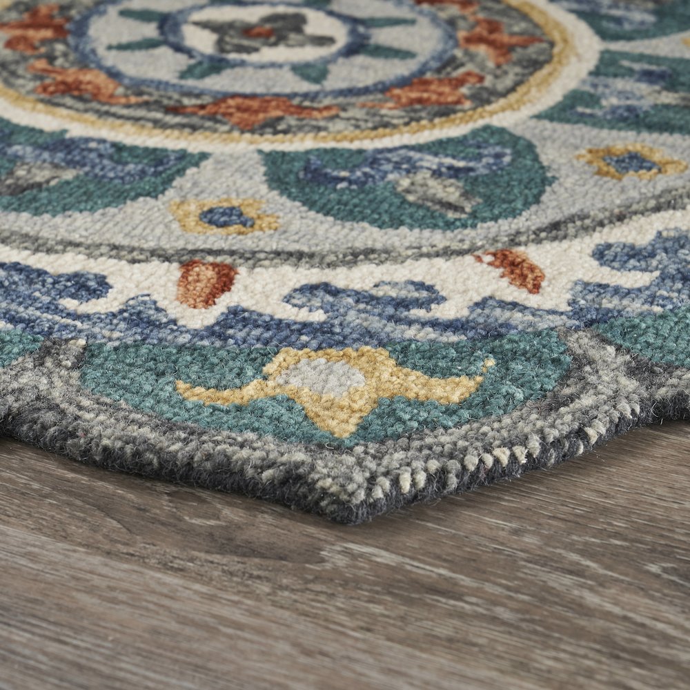 Eclectic Floral Mandala Indoor Area Rug. Picture 2