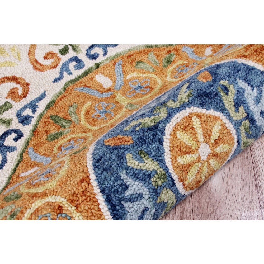 Southwestern Leon Medallion Round Rug. Picture 5