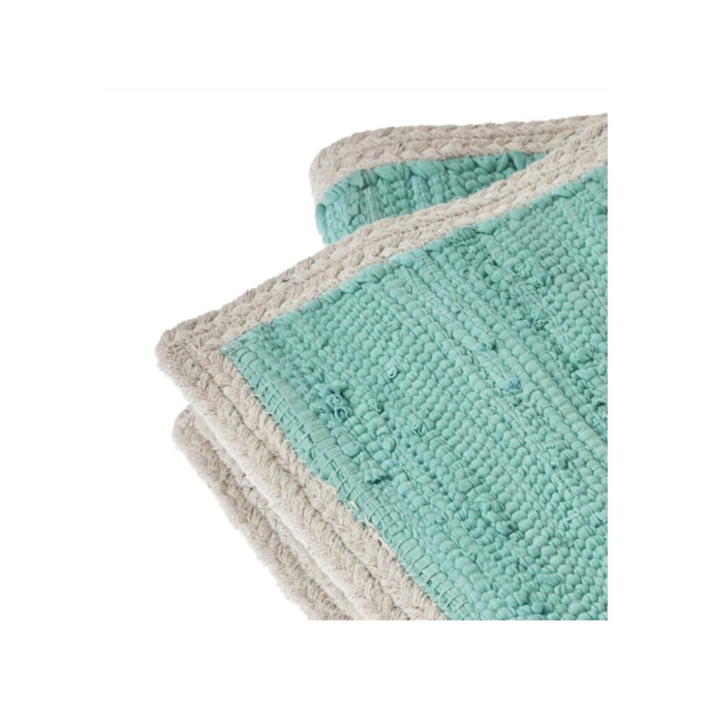 Bordered Turquoise Table Runner. Picture 4