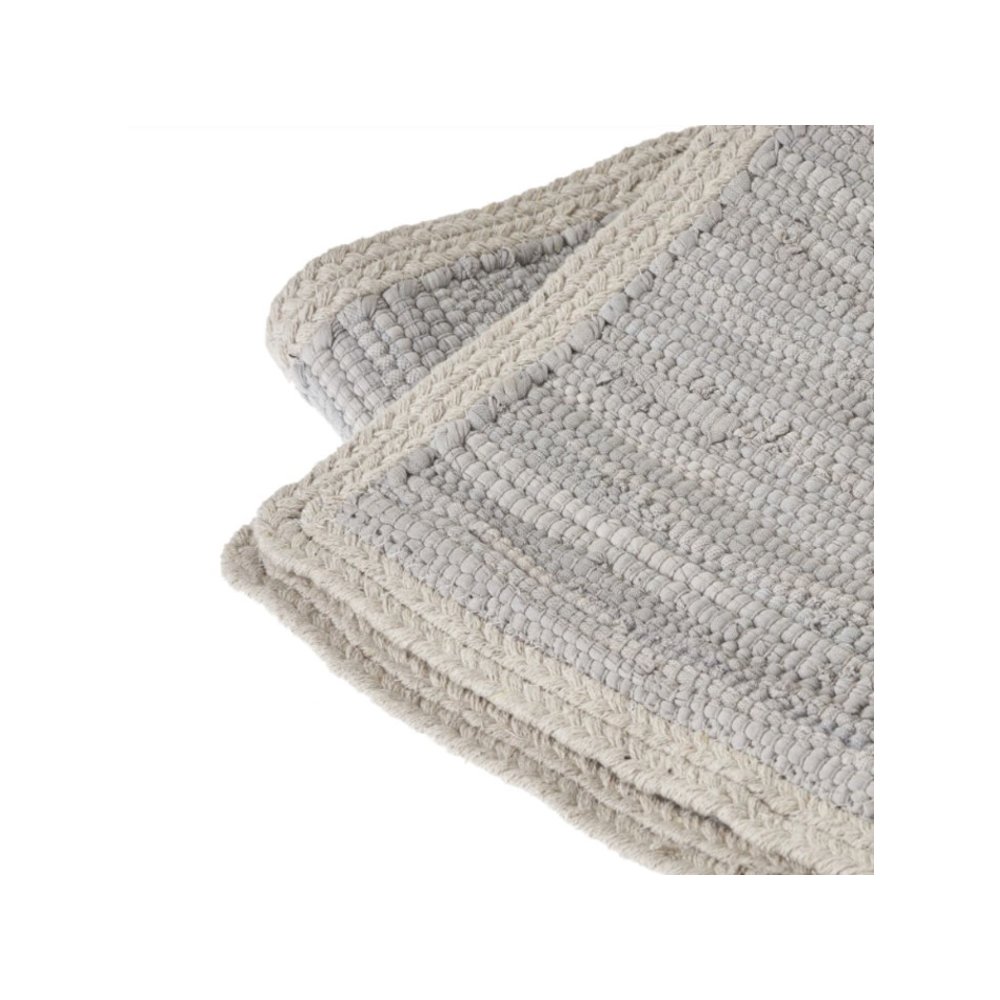 Bordered Light Gray Table Runner. Picture 3