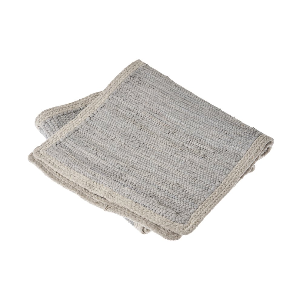 Bordered Light Gray Table Runner. Picture 4