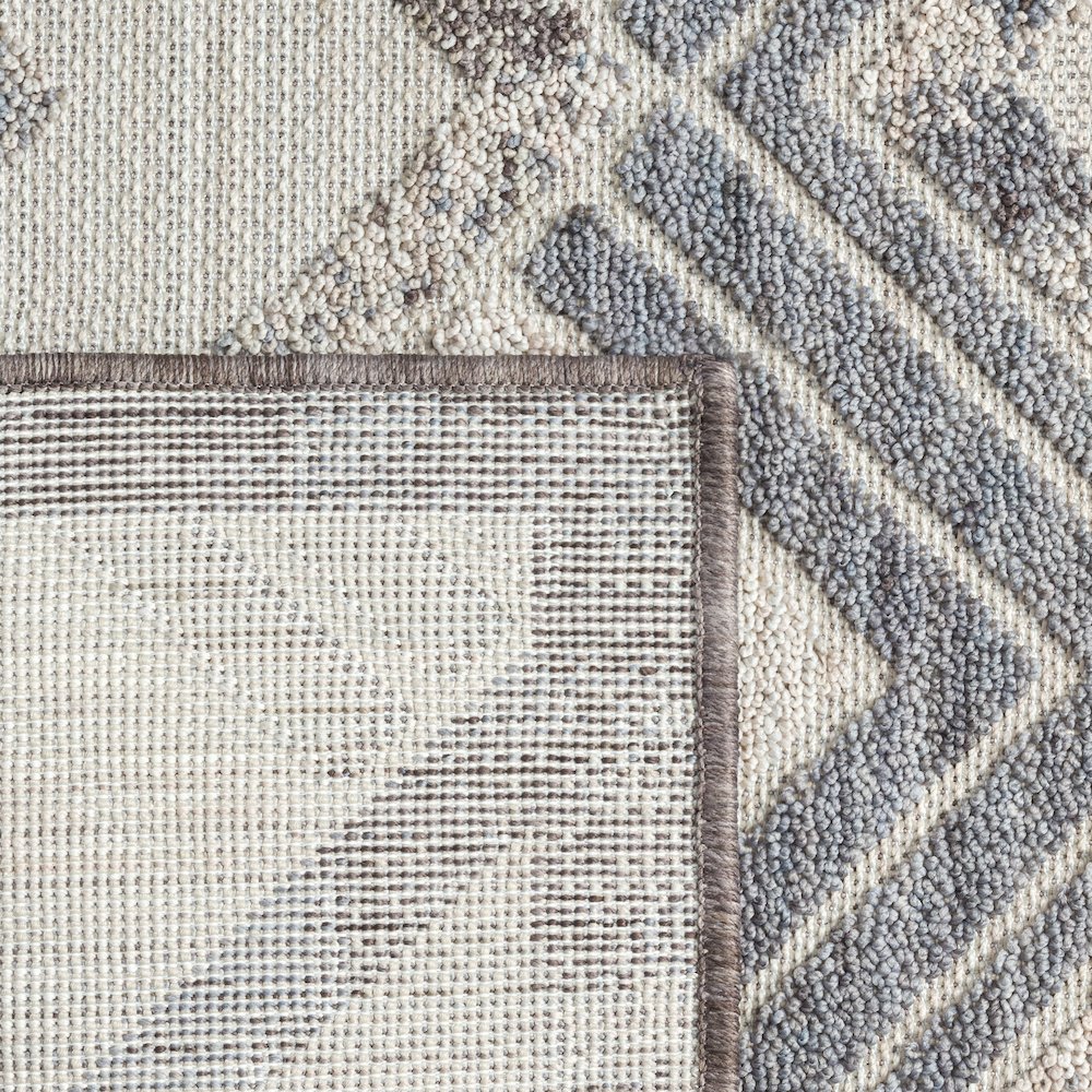 Westport Light Blue/Ivory Chevron PET Yarn Indoor/Outdoor Area Rug. Picture 5