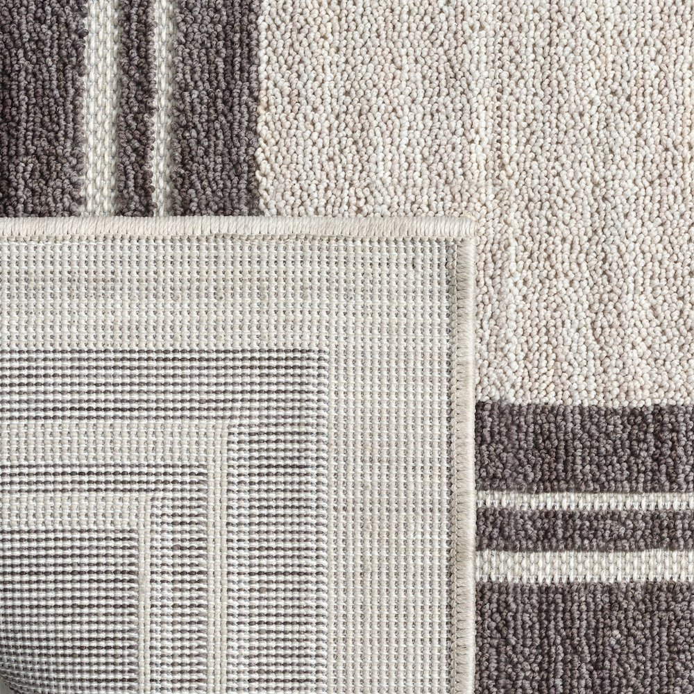 Westport Ivory/Gray Bordered PET Yarn Indoor/Outdoor Area Rug. Picture 5