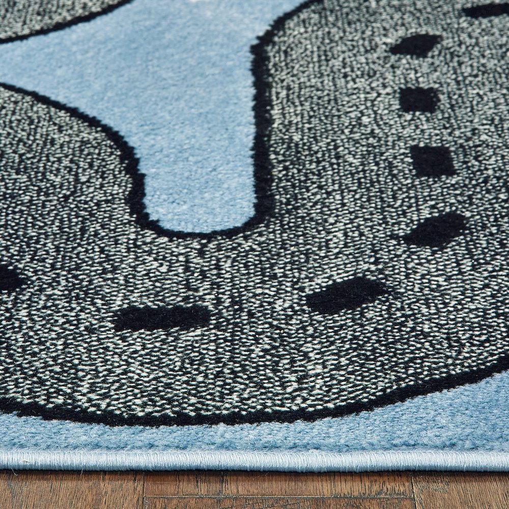 Blue Racetrack Area Rug. Picture 6