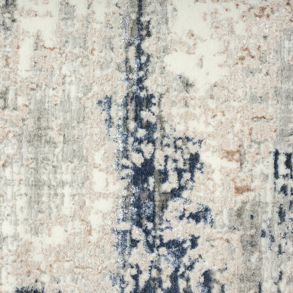 Antalya Durable Performance Area Rug Indoor in Gray/Blue, 2'6" x 8'. Picture 7
