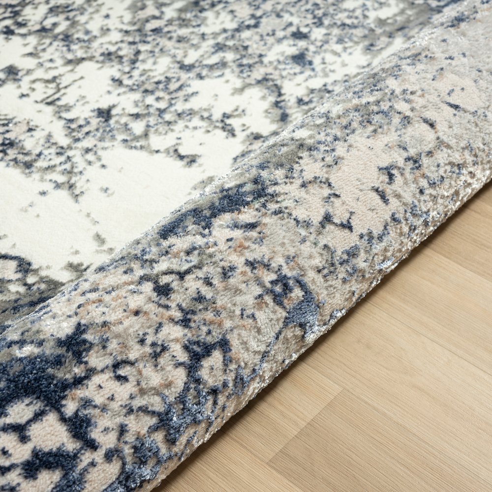 Antalya Durable Performance Area Rug Indoor in Gray/Green, 5' x 7'. Picture 3